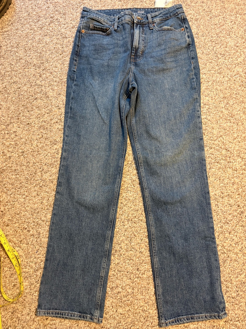Old Navy Women's Blue Straight-Leg Denim Jeans